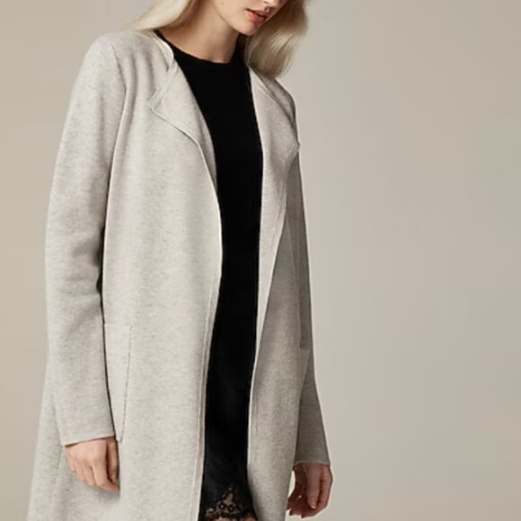 J.Crew Juliette collarless sweater-blazer dark gray - XXS - J6339 - Picture 3 of 4